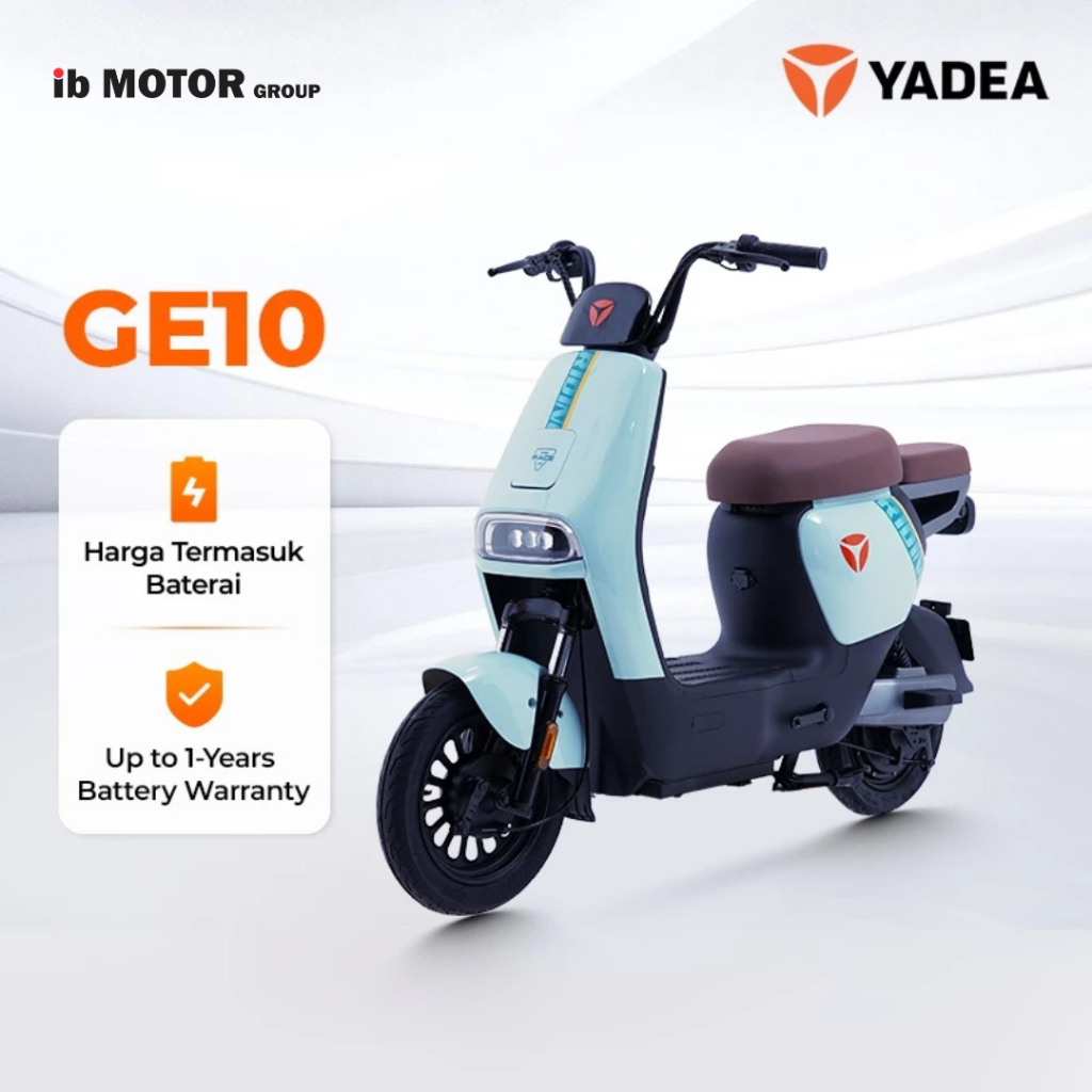 Yadea GE10 Sepeda Listrik Electric Vehicle EV 350W - Design Elegan - Baterai TTFAR 3x Lebih Awet