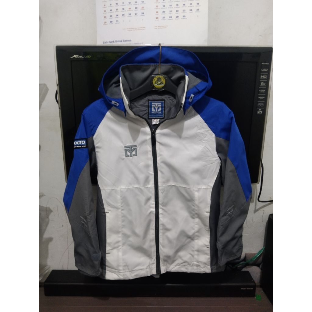 Jacket Mooto Taekwondo Putih Biru
