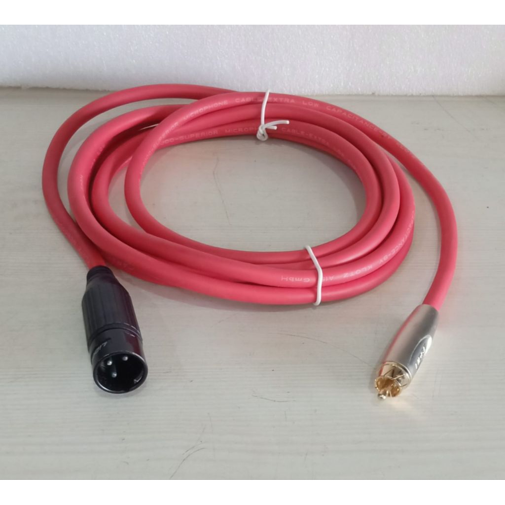 KABEL MIC JEK CANON MALE TO JEK RCA 3M