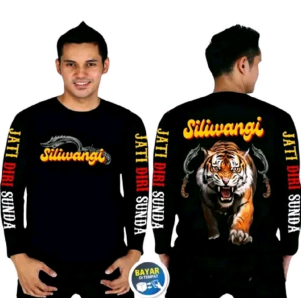 Kaos Viral Lengan Panjang Siliwangi Gambar Harimau Tshirt Distro Viral Bahan Katun