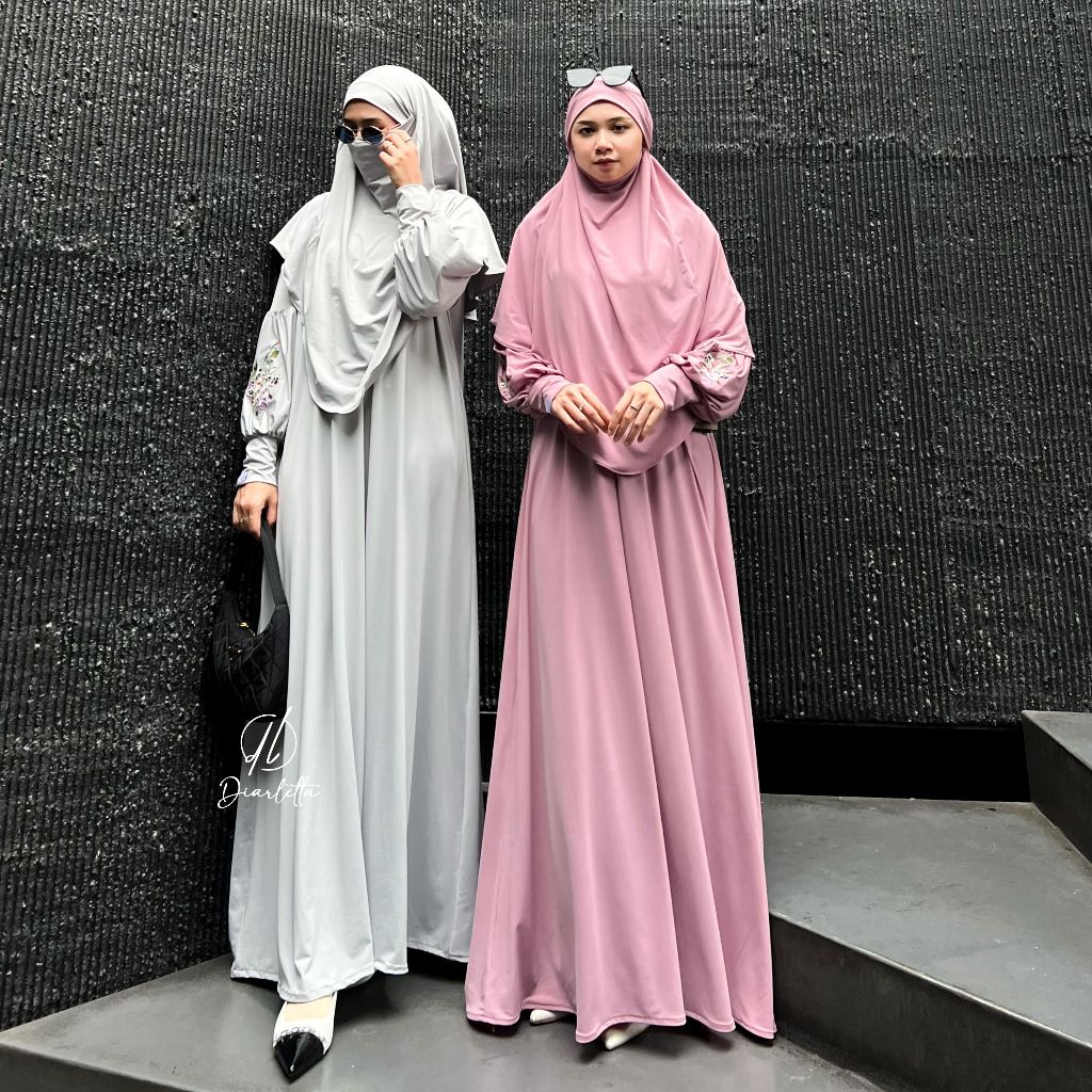 Maryam Set FK 3in1 Dress Jersey Stella Busui Friendly Umra Dress by Diarletta