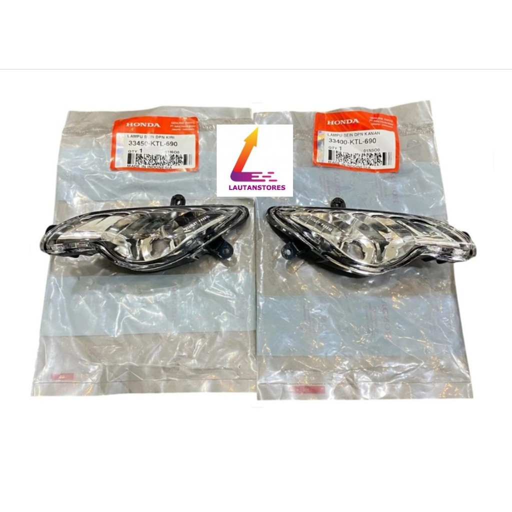 33400-KTL-690 33450-KTL-690 Lampu Sein Sen Riting Depan Assy Honda Supra Fit New Original