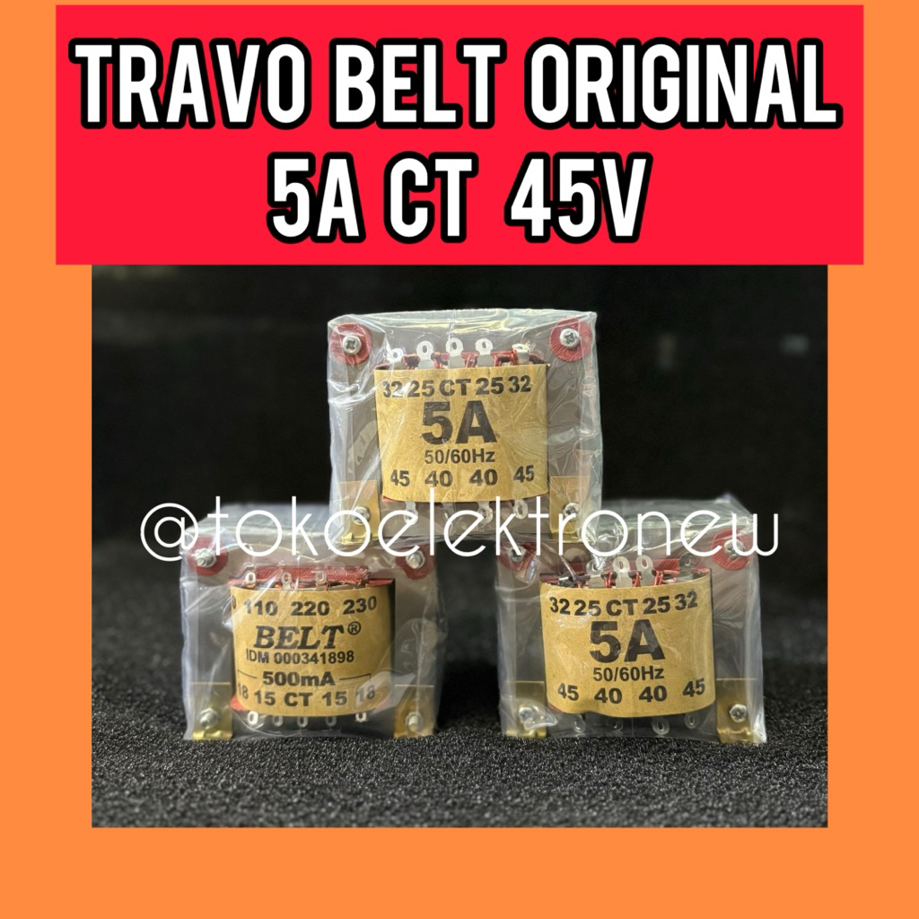 TRAFO BELT 5A CT 45V ORIGINAL