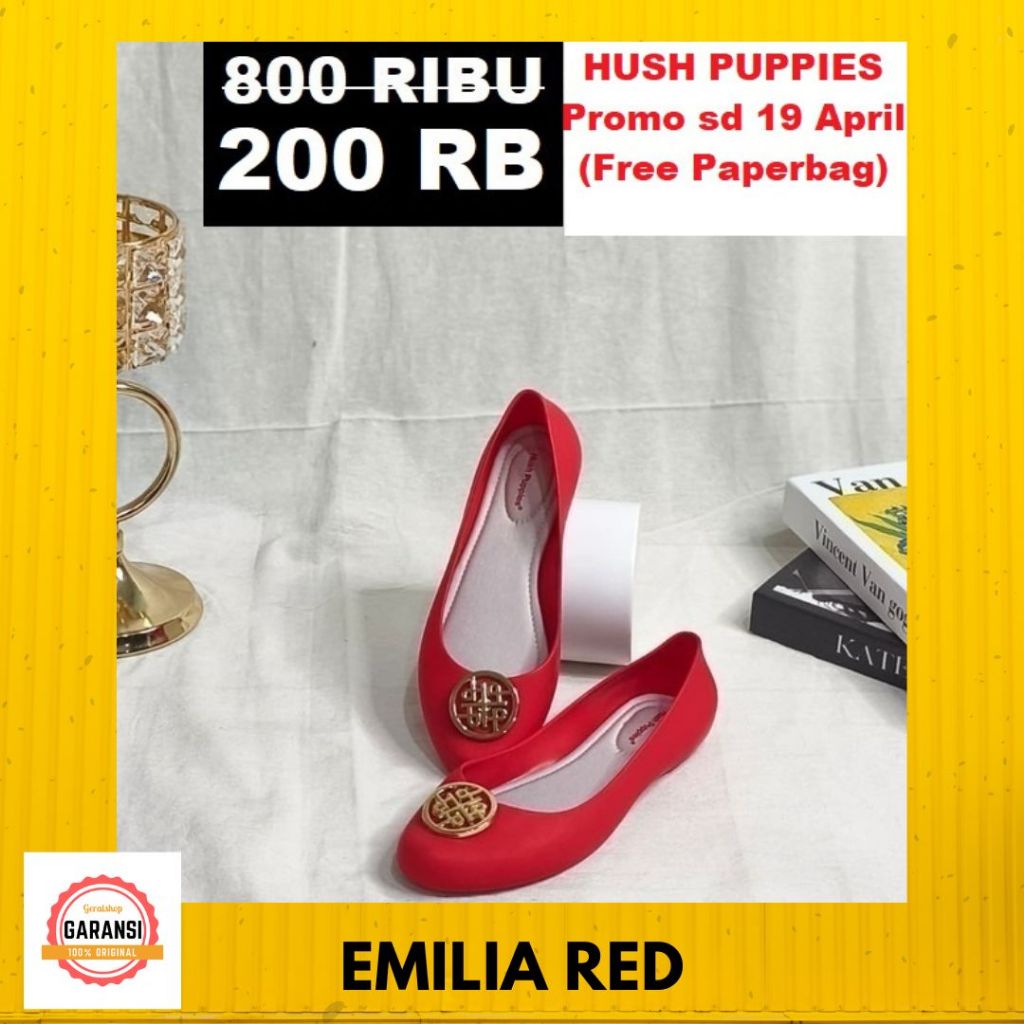 Sepatu flat shoes Hush Puppies Wanita original SALE seri EMILIA hushpuppies READY ORIGINAL STORE BES