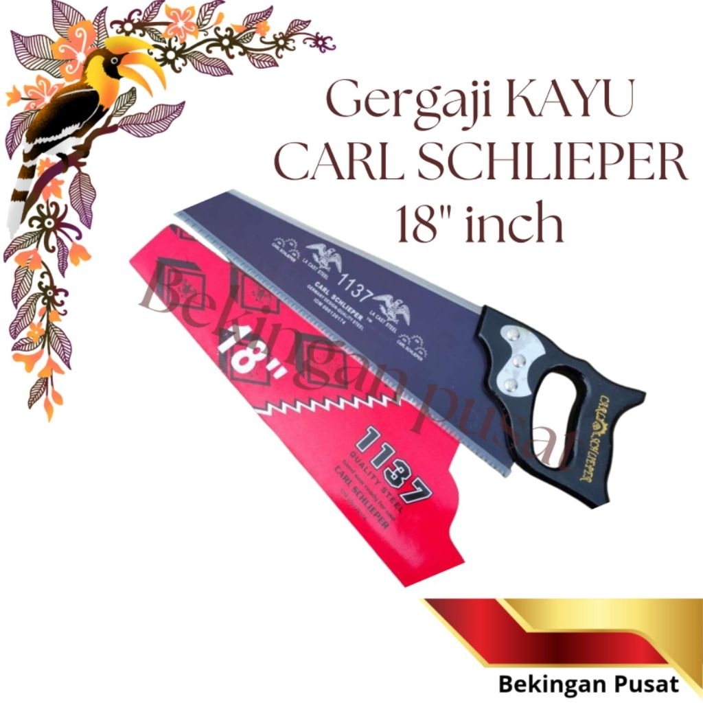 GERGAJI KAYU CAP MATA ORIGINAL CARL SCHLIEPER 18 INCH GRAJI KAYU TAJAM
