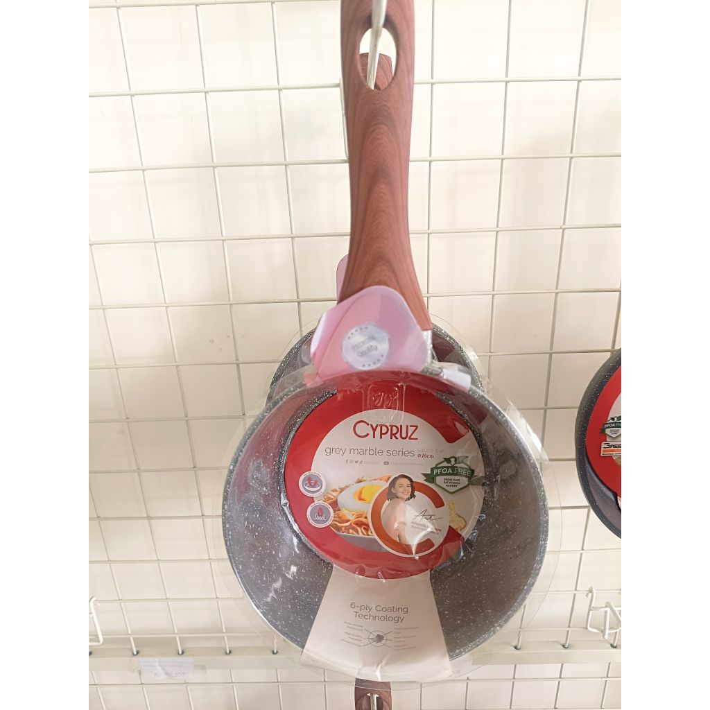 CYPRUZ SAUCE PAN GREY MARBLE 16 CM