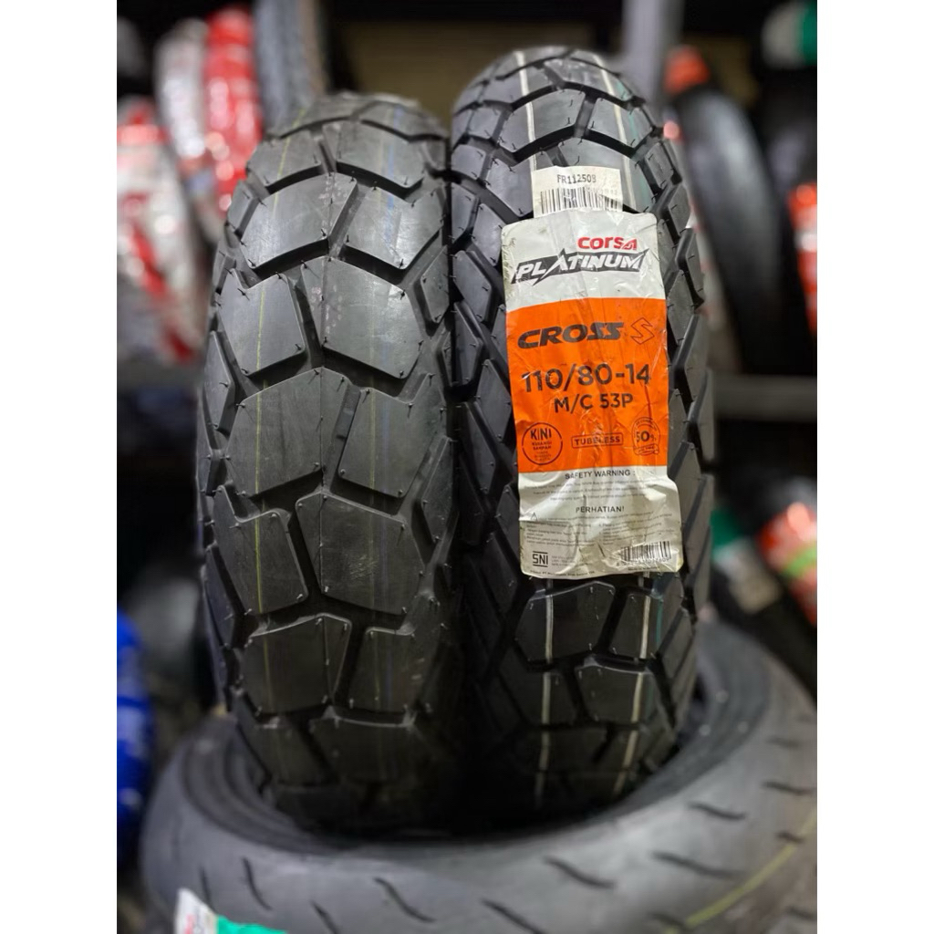 BAN LUAR CORSA CROSS S DUAL PURPOSE RING 14 UKURAN 80/90-14 90/80-14 90/90-14 100/80-14 110/80-14