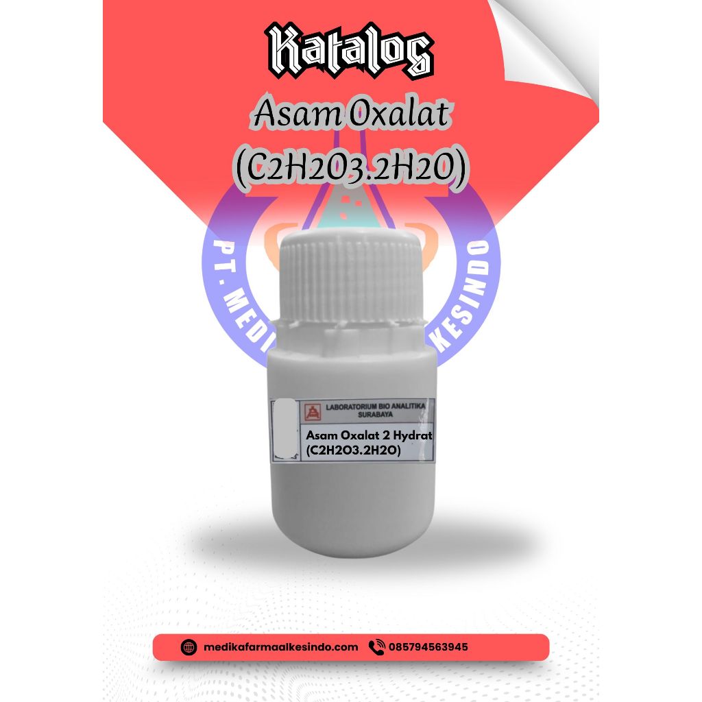 Asam Oxalat 2 Hydrat (C2H2O3.2H2O) 100gr
