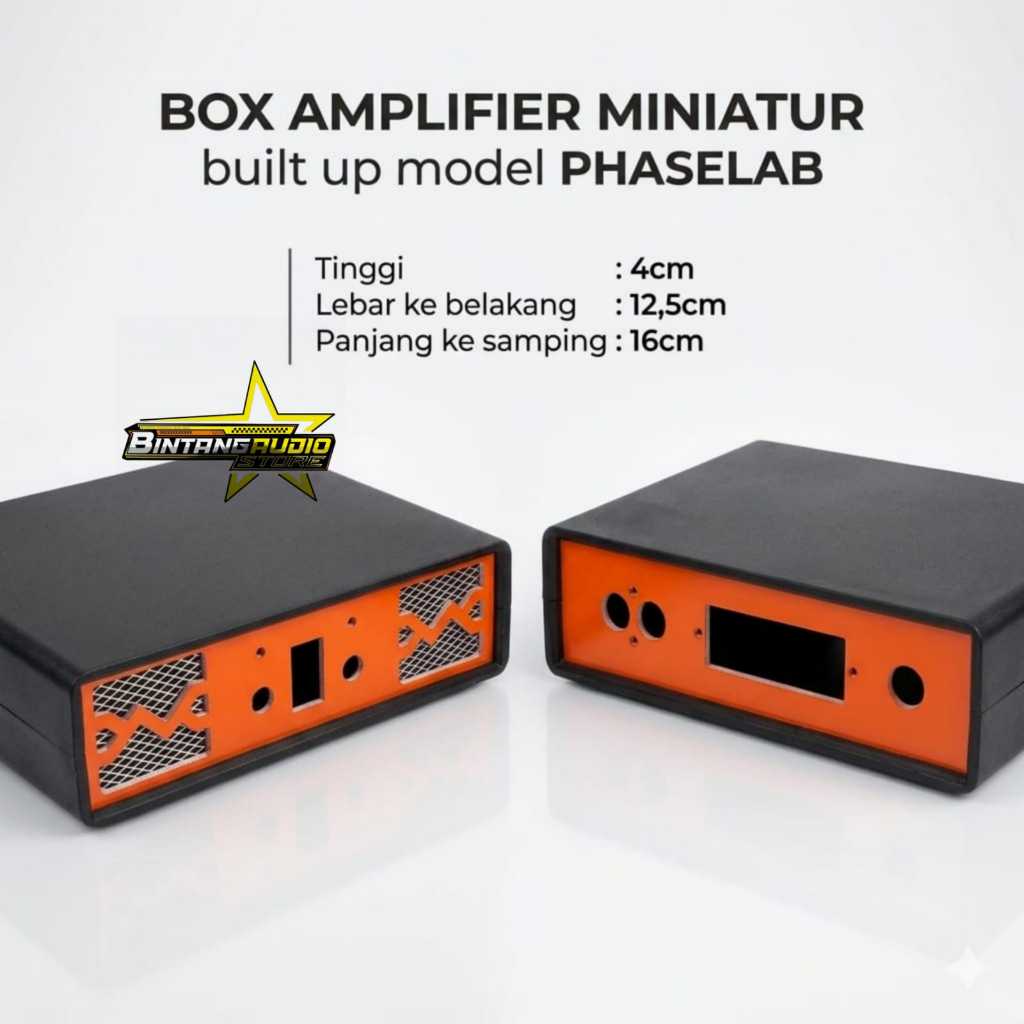 Bok Power Amplifier Mini Model PHASELAB / Box Miniatur Built-up / Bok X8 Bahan Plastik Tebal