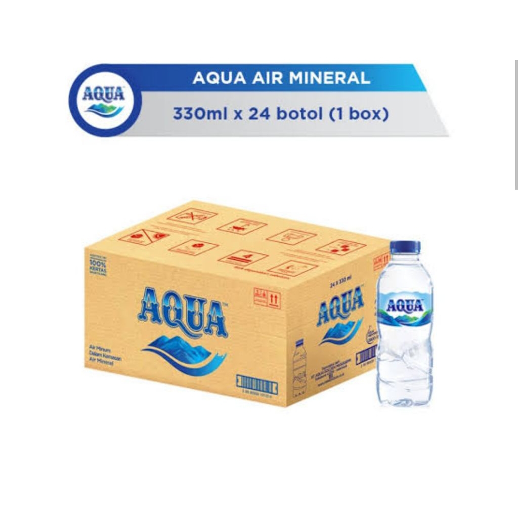 Aqua 330 ml 24 botol /dus