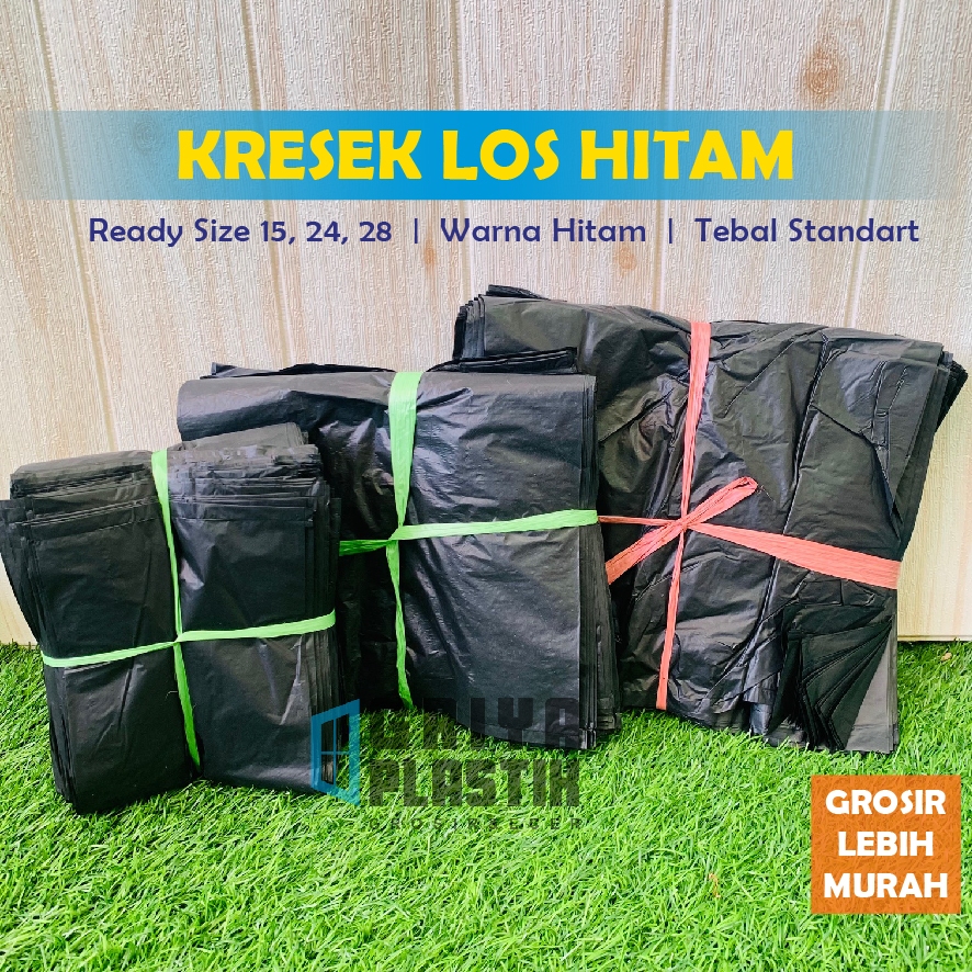 [700gr] Kantong Kresek Kiloan Warna Hitam | Kresek LOS Hitam | Kresek Hitam