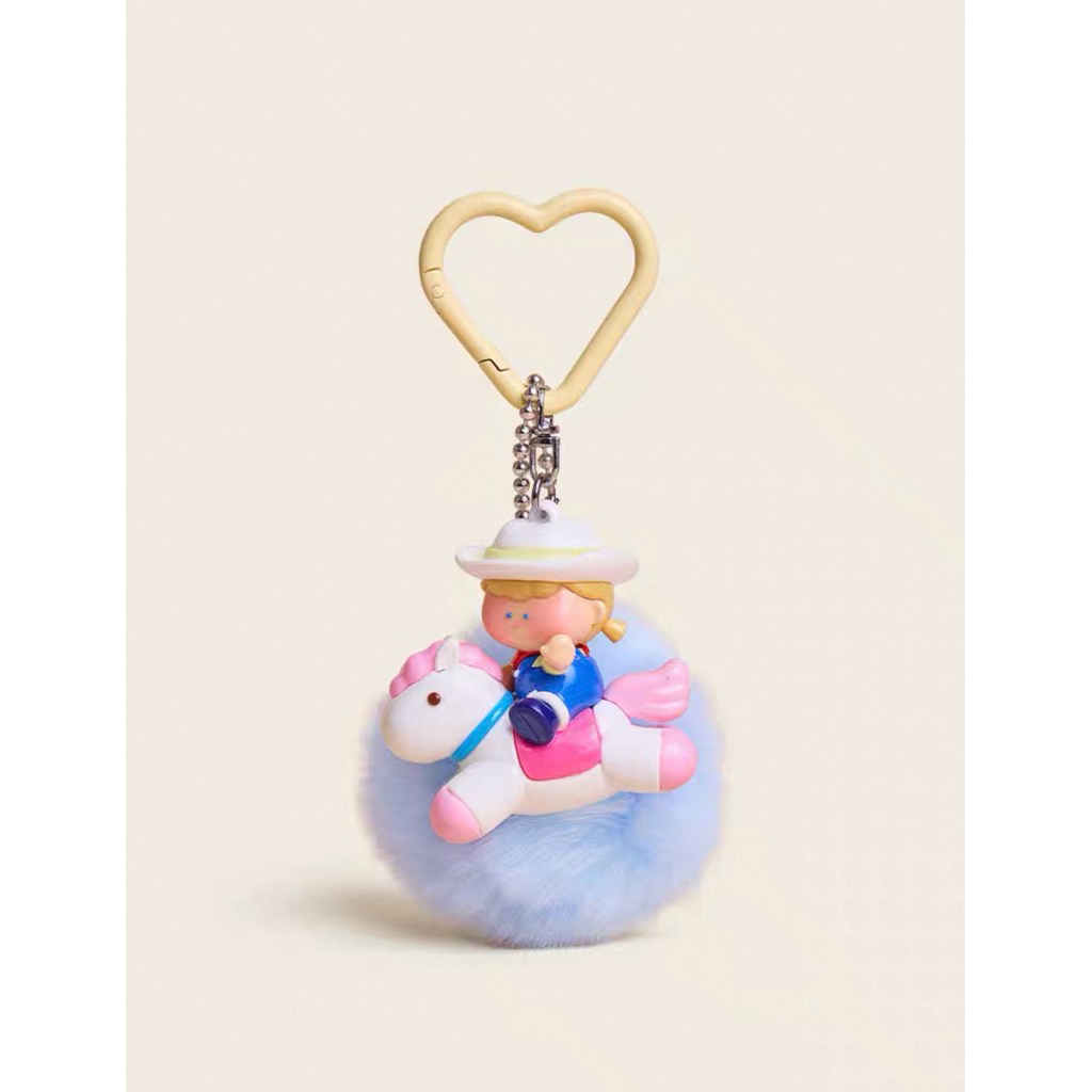 Bag Charm-Doll with fur ball