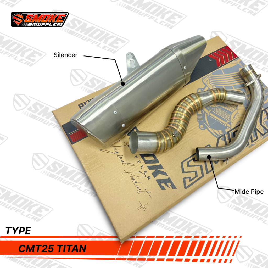 Knalpot Custom Xsr 155 Type CMT 25 Fullsistem Original Smoke muffler