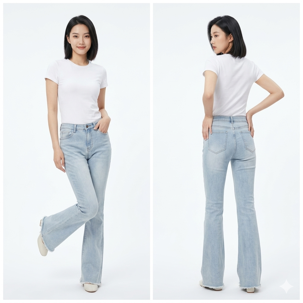XILIN JEANS - 033 SKINNY JEANS CUTBRAY UNCUT