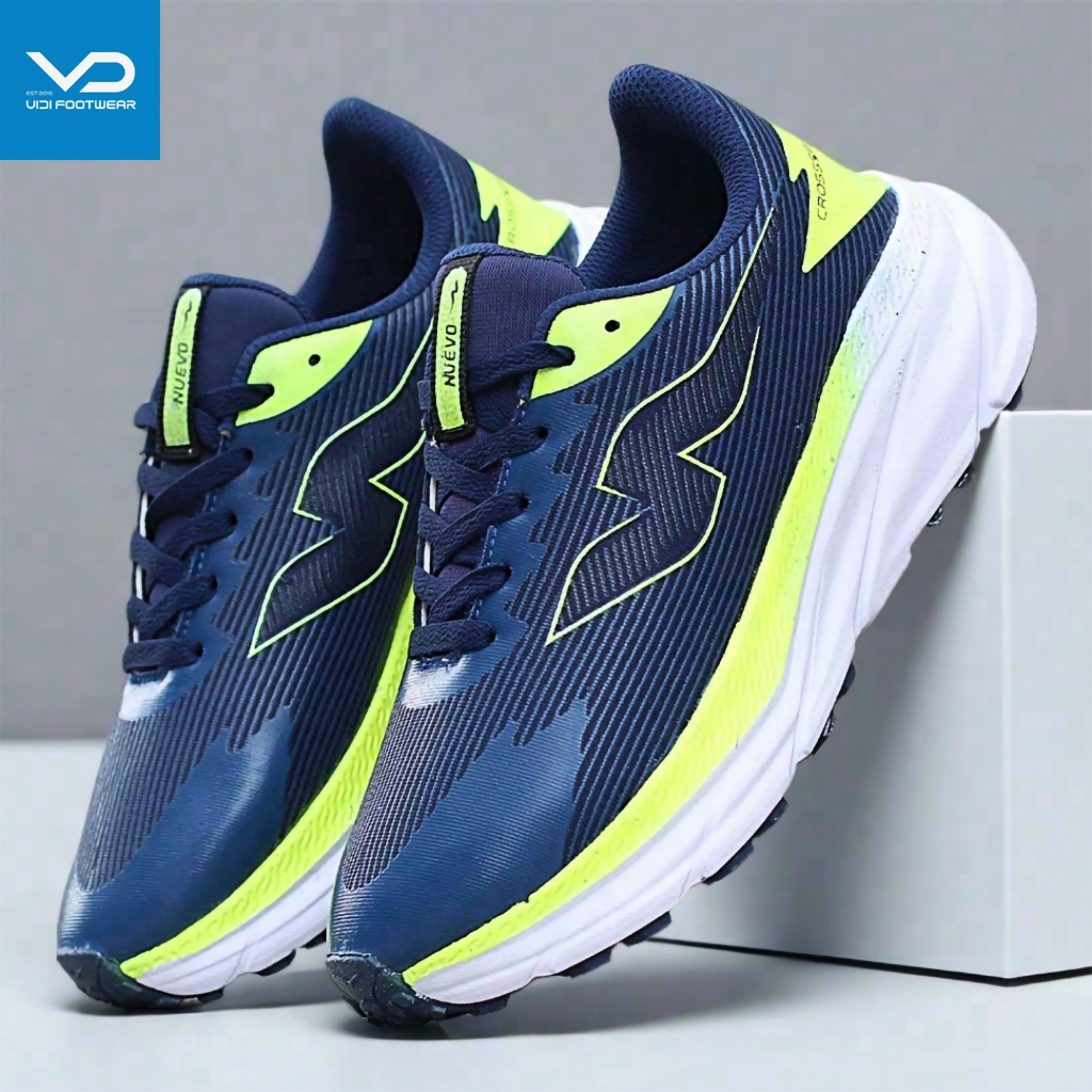Sepatu Olahraga Lari Nuevo Crosspeed Navy Stabilo Trail Running Shoes