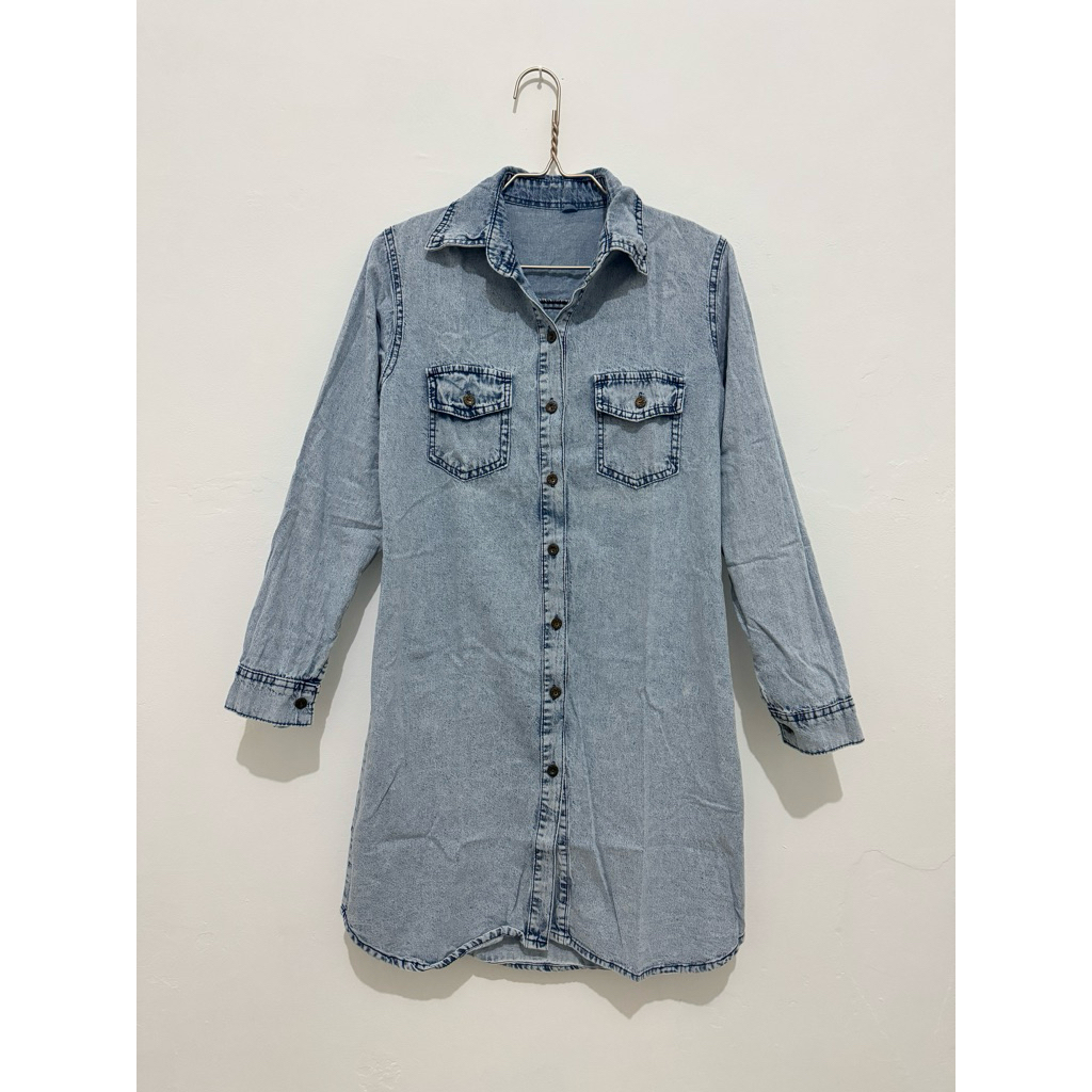 preloved baju wanita terusan dress jeans denim