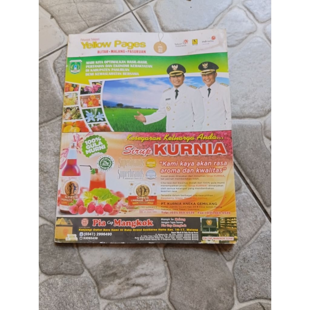 BUKU TELPON YELLOW PAGES BLITAR-MALANG-PASURUAN.