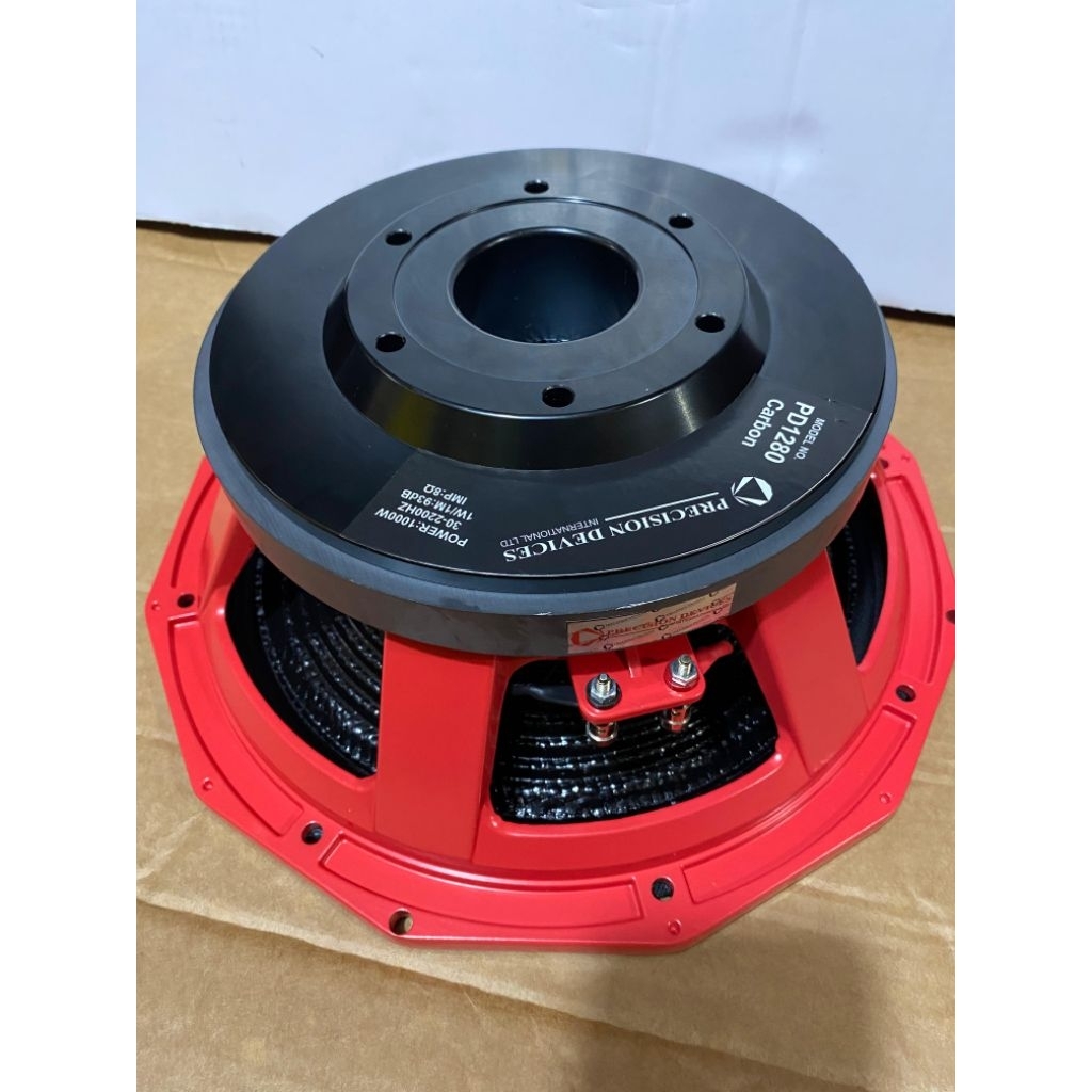 SPEAKER 12 INCH PD 1280 CARBON SPEAKER PD 1280 CARBON 12 INCH VOICE COIL 4 INCH PD1280 ORIGINAL