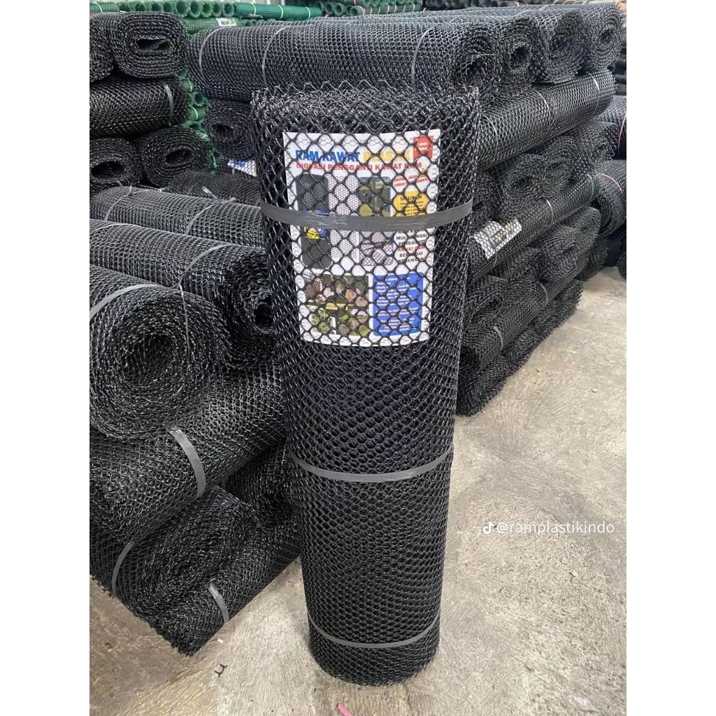 Jaring Ram Plastik HDPE Original 1roll 24meter Pagar Tanaman Alas Kandang dll
