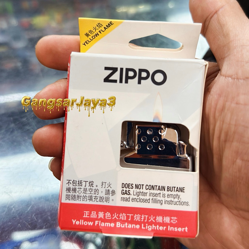 insert korek zippo original USA yellow flame