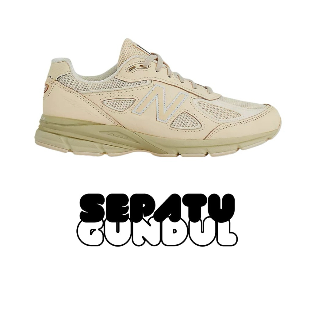 Sepatu Sneakers Pria NB 990v4 Macadamia Nut Made in USA U990BO4
