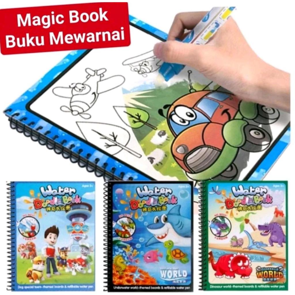 [2 PCS] Buku Gambar Edukasi Belajar Anak / Buku Gambar Mewarnai Ajaib