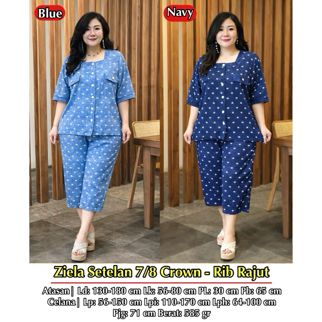FINA BIGSIZE - (ZIELA SETELAN CELANA) SETELAN WANITA KEKINIAN JUMBO BIGSIZE