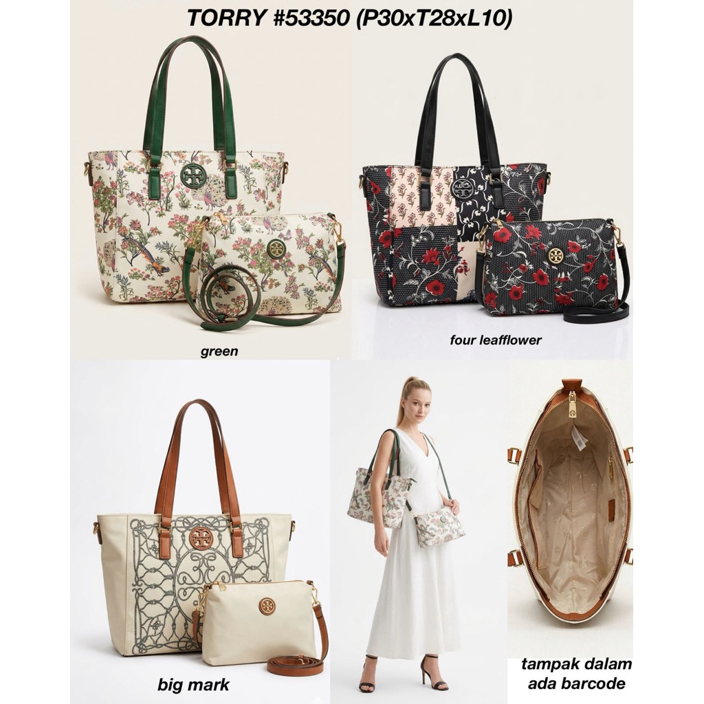 TORRY Tote bag 2in1 Sling bag nilon dan pouch