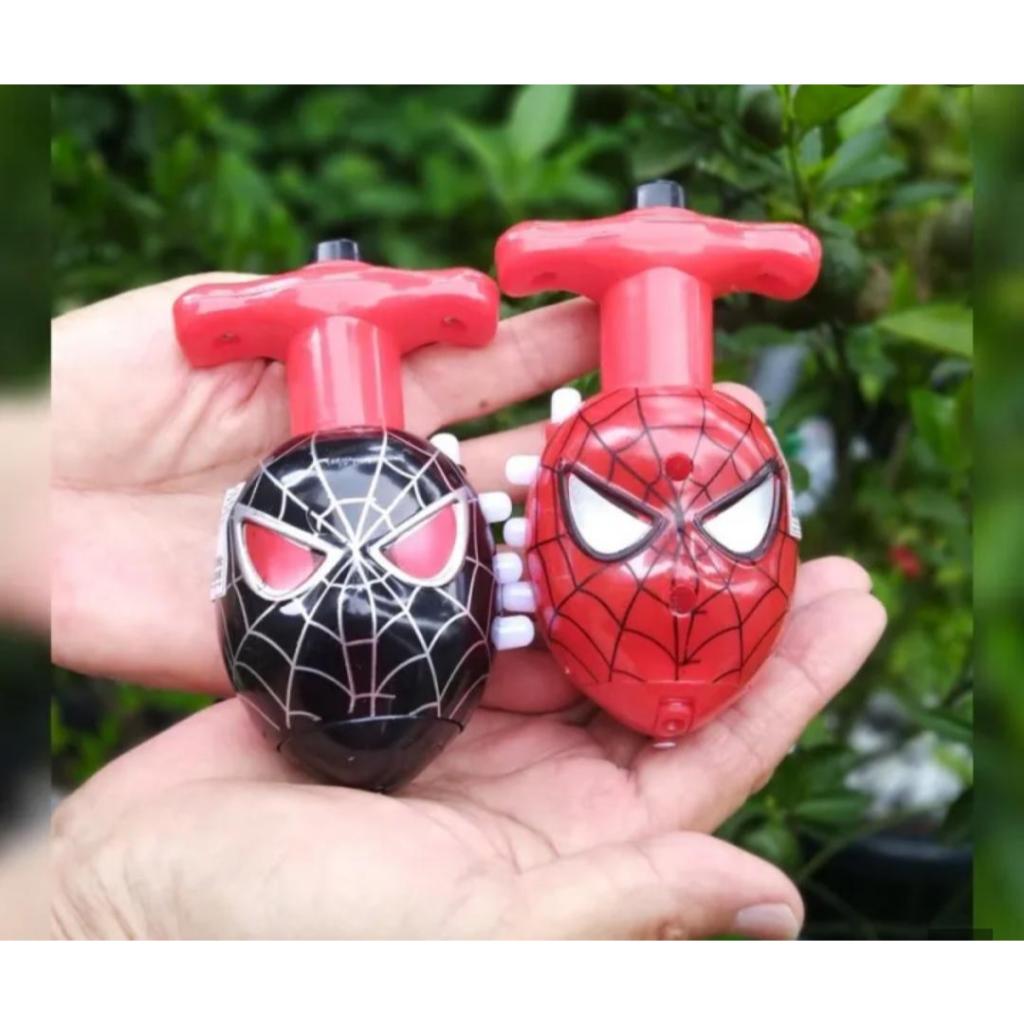 Gasing Karakter Lampu LED & Musik - Mainan Gangsing Flashing Top | Doraemon,spiderman BY40