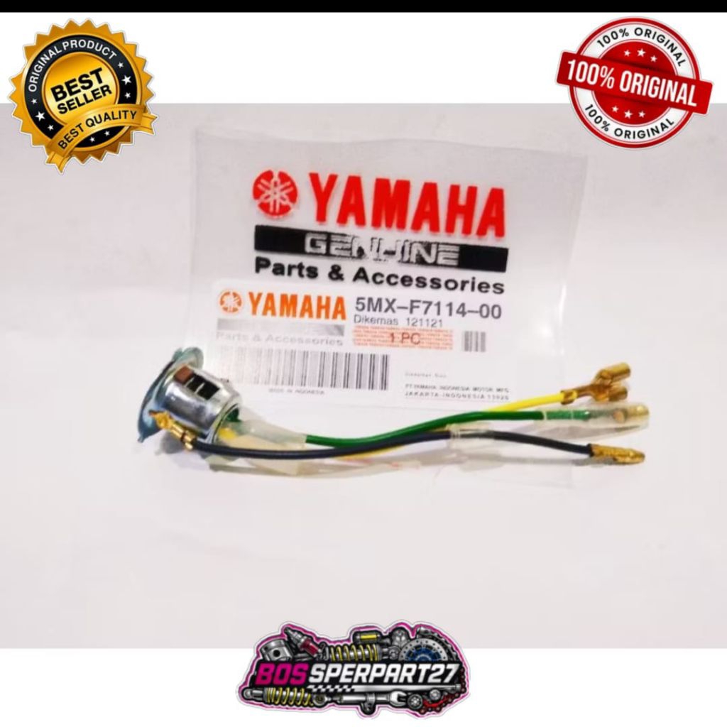 SOKET FITING LAMPU DEPAN YAMAHA MIO SMILE SOUL M3 GT XEON RC VEGA ZR ORIGINAL