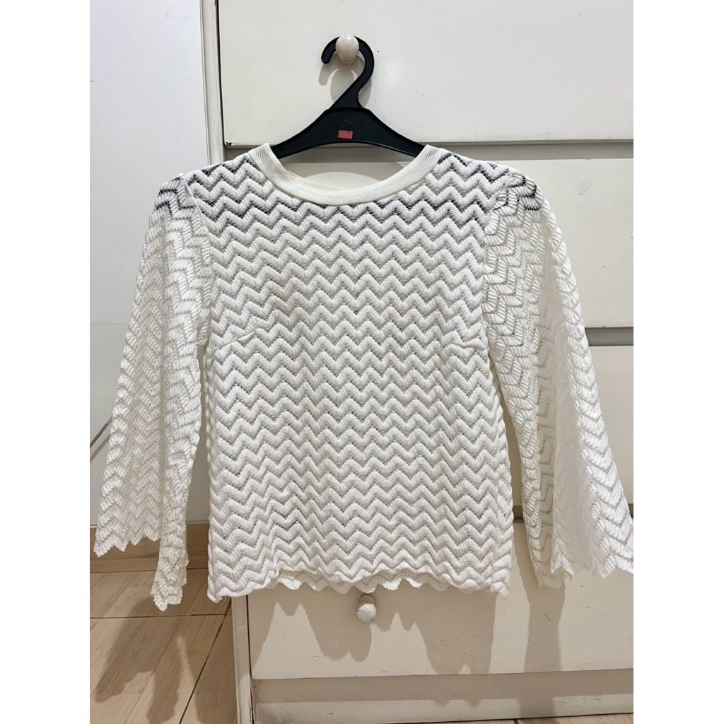 Blouse Wanita Putih Bordir