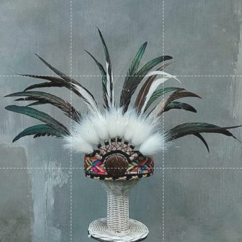 Topi bulu ayam indian style, headband, hiasan kepala bulu ayam
