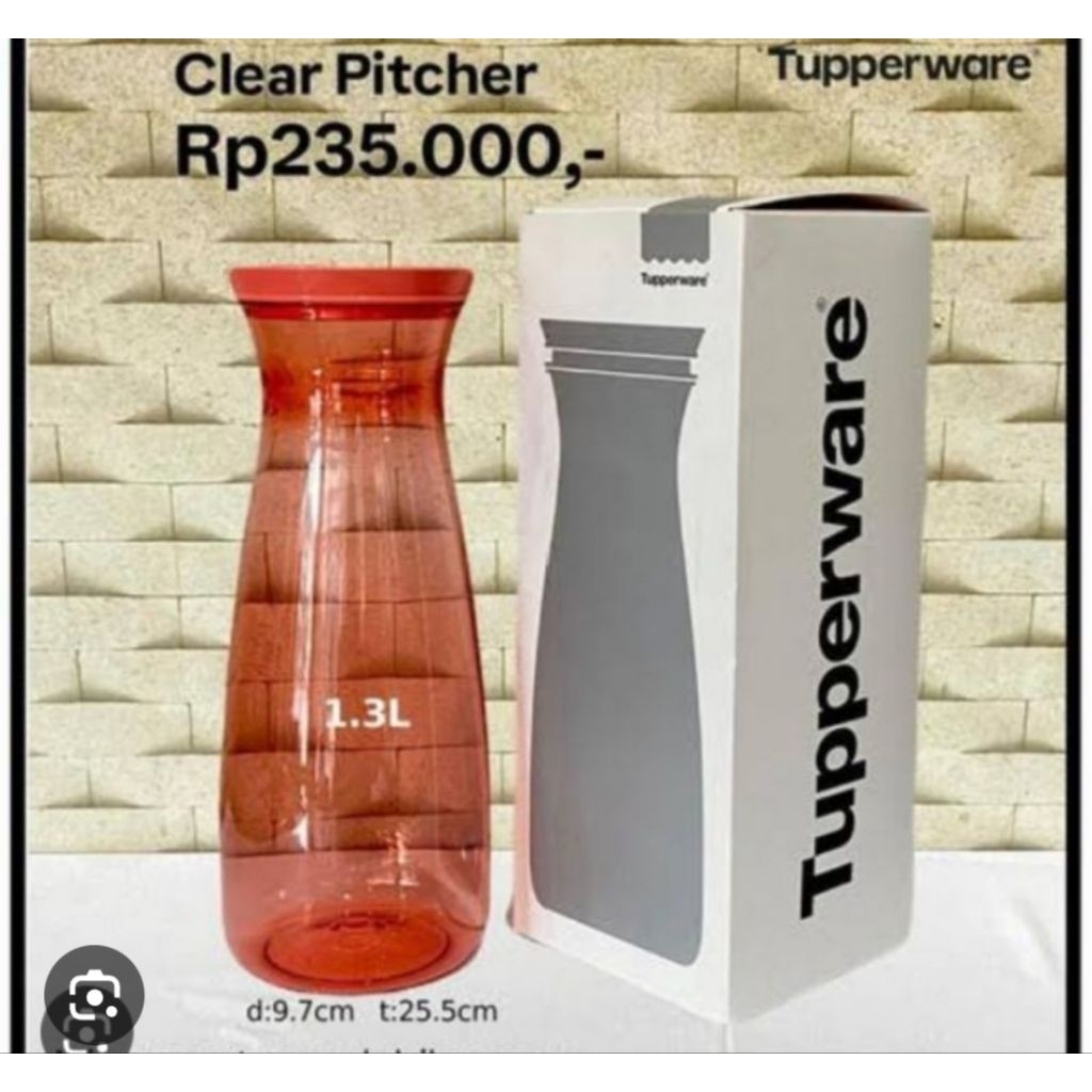 clear pitcher tupperware