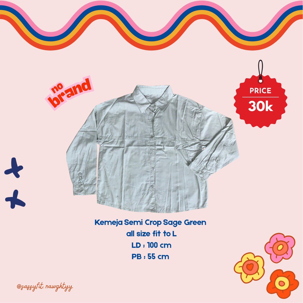 kemeja sage green