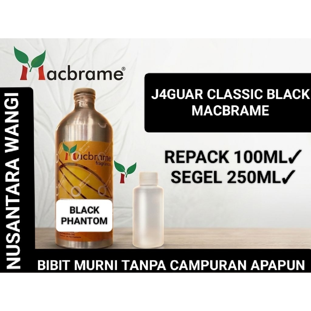 JAGUAR BLACK MACBRAME 100ML & SEGEL 250ML / BIBIT PARFUM MURNI SEGEL PABRIK AROMA J4GUAR BLACK BY MA