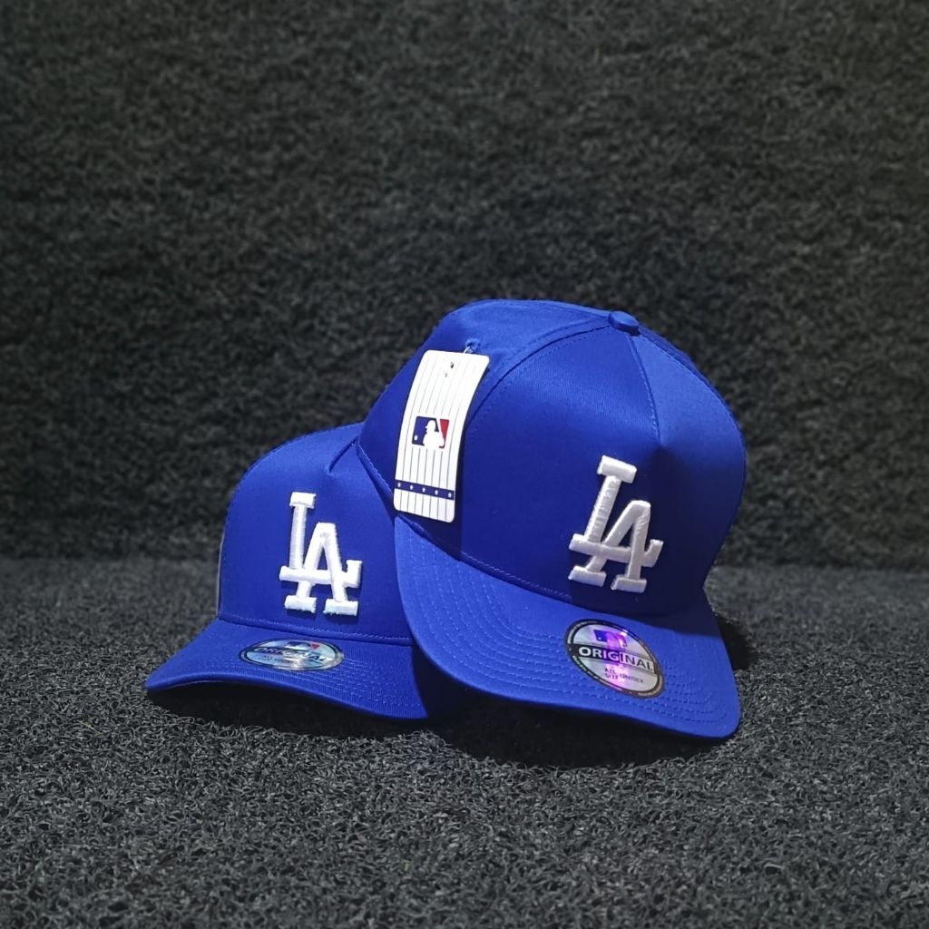 Topi MLB LA Putih Biru Fashion Premium Quality