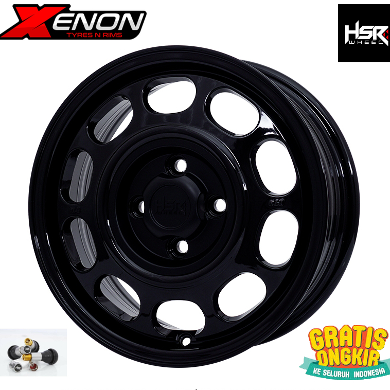 Velg Racing R14 HSR Model Kaleng Pcd 4x100 Ring 14 Buat Mobil Wuling Air Ev Brio Agya Sigra Calya