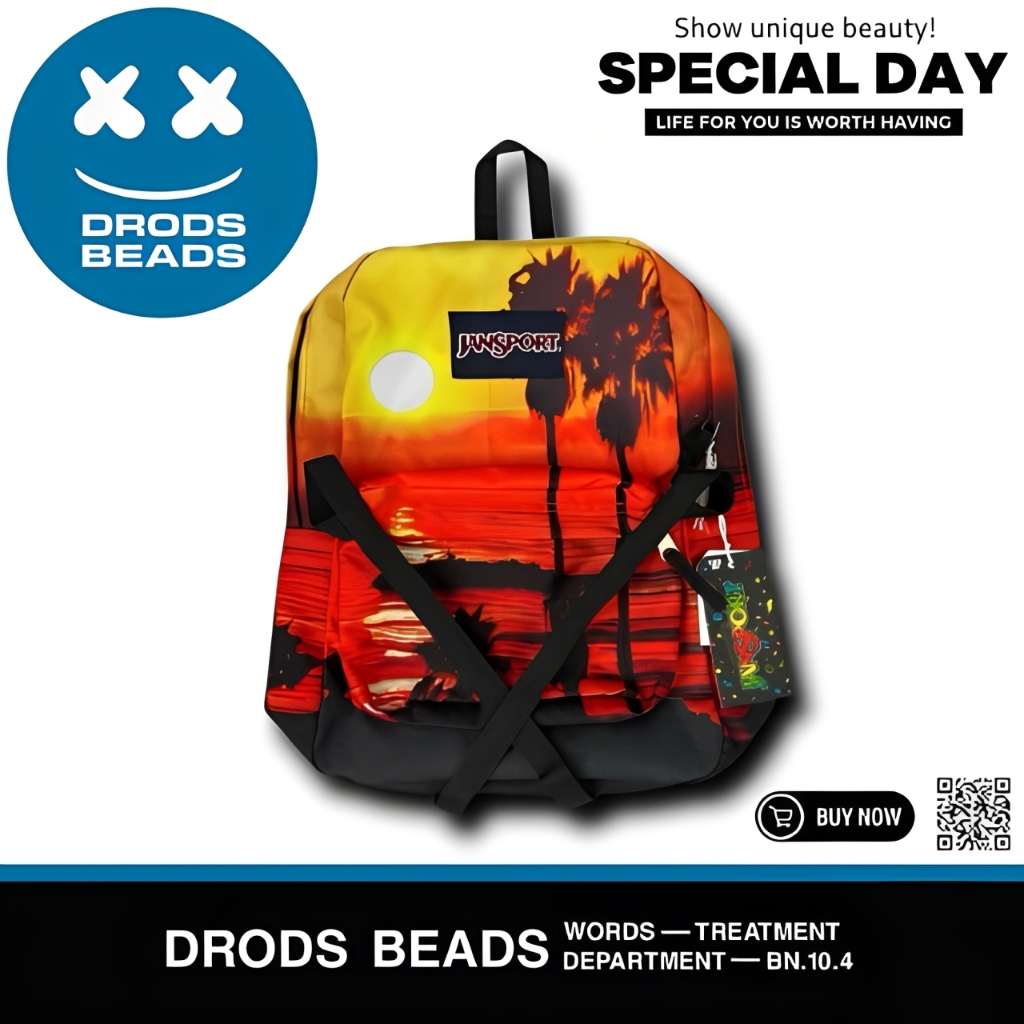 [100% REALPICT] - TAS JANSPORT SUNSET TROPICAL BEACH SCHOOL - TAS JANSPORT - JANSPORT - JANSPORT BAC