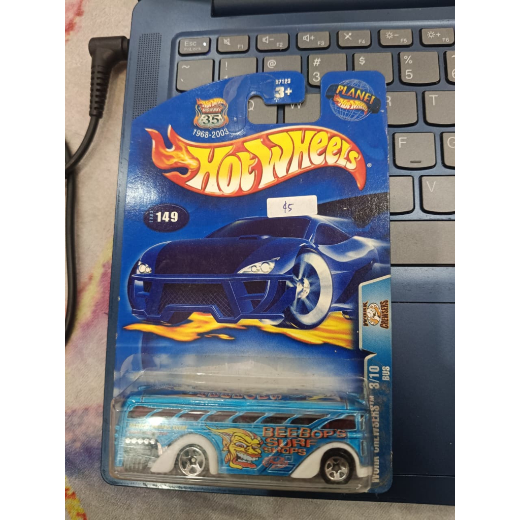 Hot wheels Work Crewsers Bus Blue Diecast