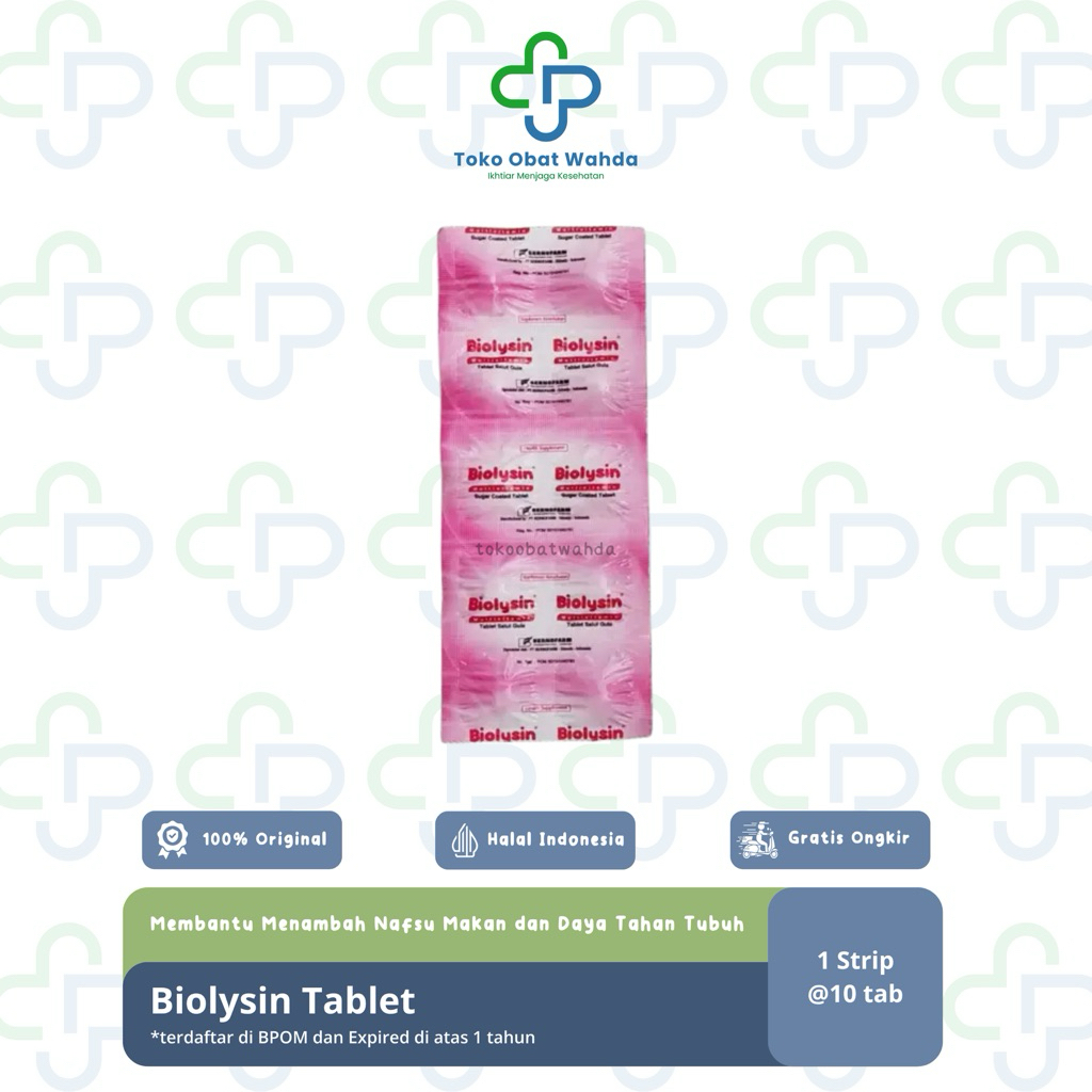 PANGKEP | Biolysin Tablet 10 Tablet Vitamin Penambah Nafsu Makan Anak Dewasa