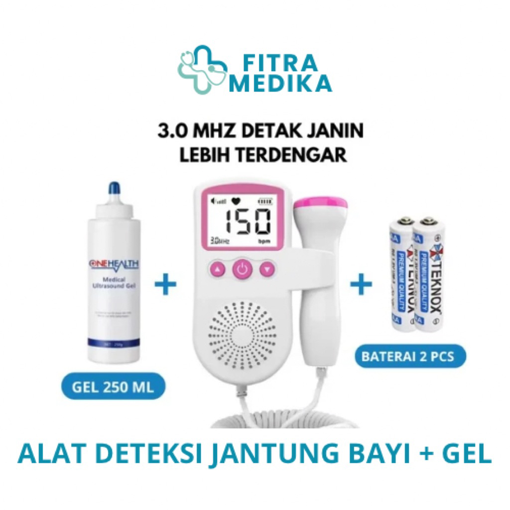 Alat Deteksi Jantung Janin Portable + Gel USG