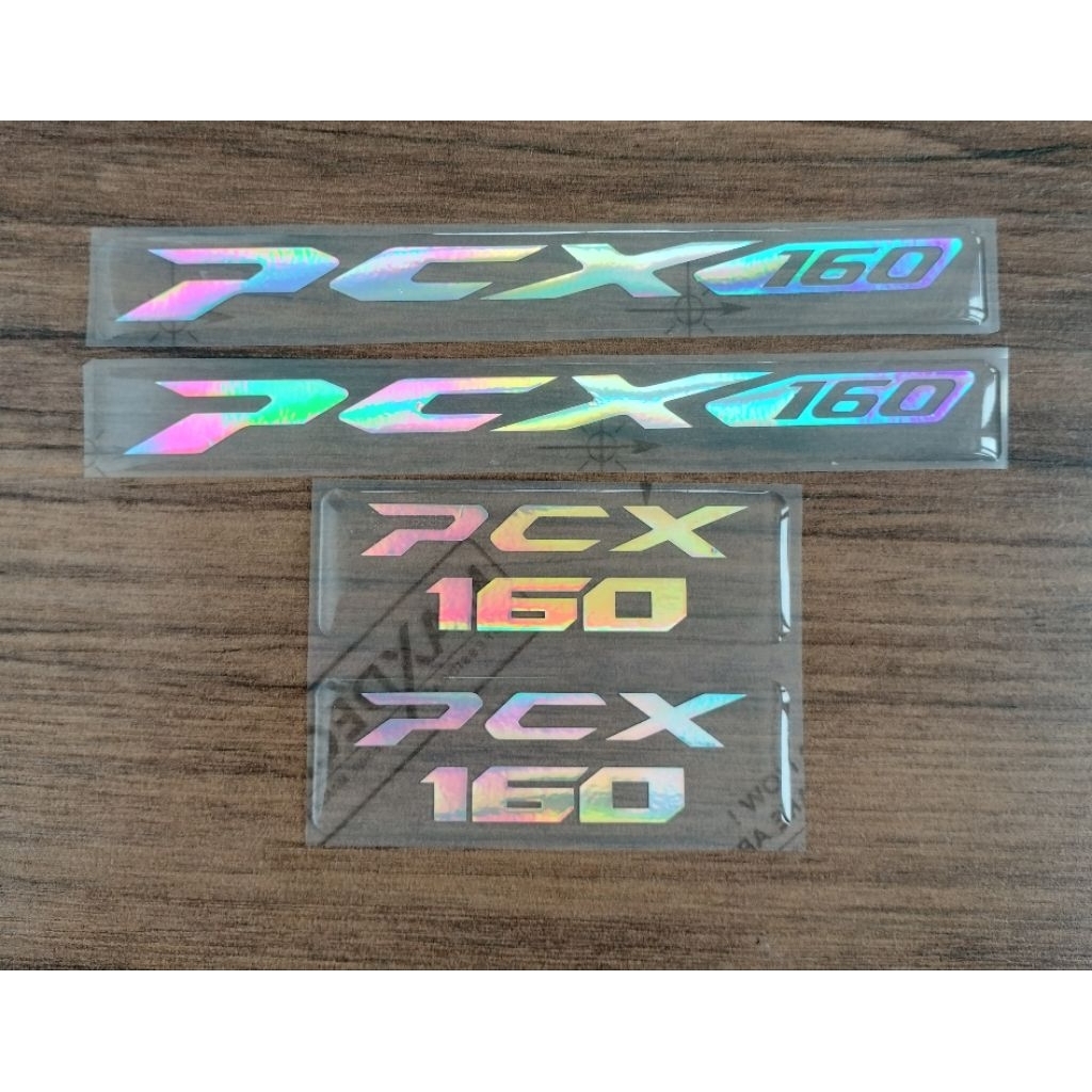 Stiker timbul Tusisan PCX160 Hologram
