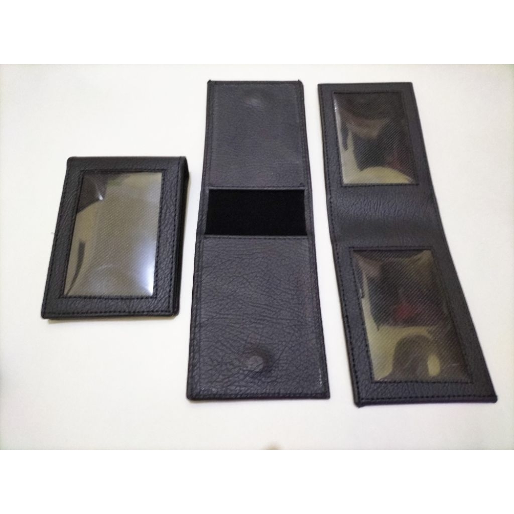 Dompet kulit id card magnet, dompet holder, Name Tag