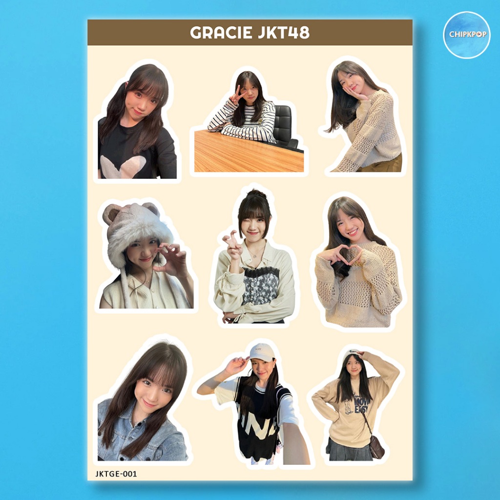 GRACIE STIKER JKT 48 I STIKER JKT 48 I JKT 48 NEW ERA I STIKER GRACIE JKT48 I STIKER HOLOGRAM JKT48