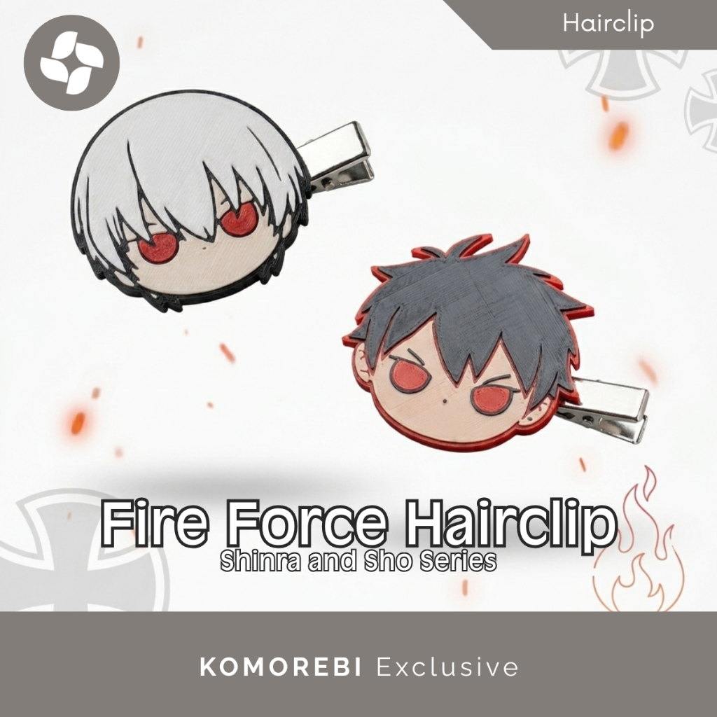 Jepit Rambut Anime Fire Force Shinra Sho Kusakabe Hairclip Aksesoris Rambut Cosplay Lucu Karakter Cu
