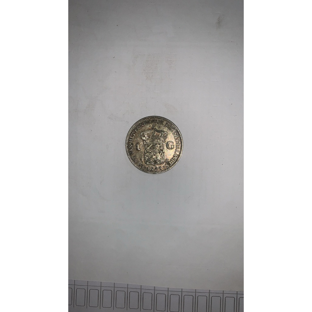 Koin Perak 1 Gulden 1928 Belanda Silver Asli | Ratu Wilhelmina