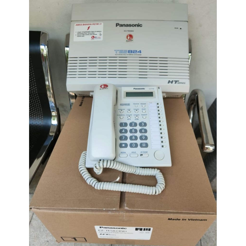 Pabx Panasonic KX-TES824 Free Telepon Master  like new seperti baru  kondisi 97%