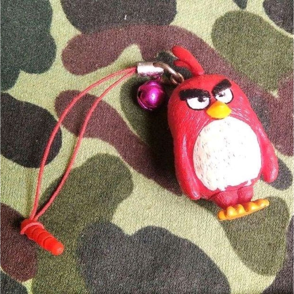 gantungan hp angry tali hp birds merah strap hp phone dangler koleksi figure birds game angry jadul 