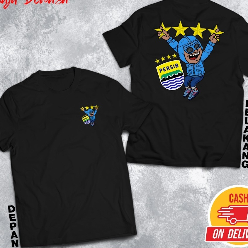 TSHIRT KAOS FANS PERSIB - AWAYDAYS - PERSIB JUARA - BINTANG 4