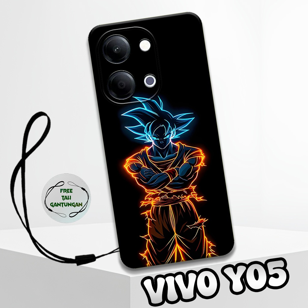 MS12 / Softcase Karet VIVO Y05 + TALI GANTUNGAN HP / Motif Dragon Ball / Case VIVO Y05 / Silikon VIV